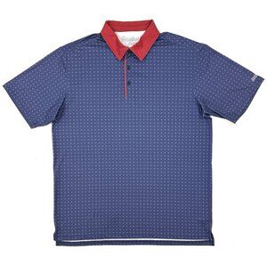 RSVLTS Breakfast Balls Mens Polo Shirt Size Large Star Print Golf Performance